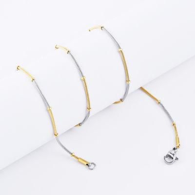 Fashion Jewelry Parts Stainless Steel Snake Chain Anklet Bracelet Necklace with Balls for Jewelry Making Wholesaler