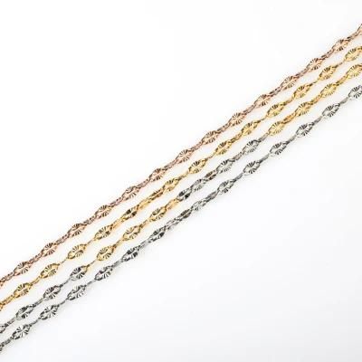 Popular 18K Gold Plated Stainless Steel Necklace for Ladies Bracelet Anklet Handmade Craft Design