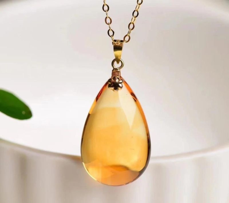 Citrine Pendant Yellow Pendant Natural Crystal