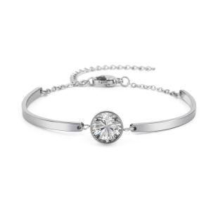 fashion High Quality Stainless Steel Charm Diamond Bangle Bracelet for Women Jewelry