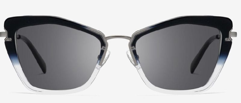 Cateye Geometric Shape Acetate Sunglasses Polarized Sunglasses for Women Fashion Oversize Eyewear with UV400 Protection