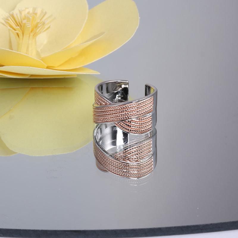 Hip Hop 925 Silver Gold Plated Fashion Accessories Fashion Jewelry Factory Wholesale Trendy Women Ring