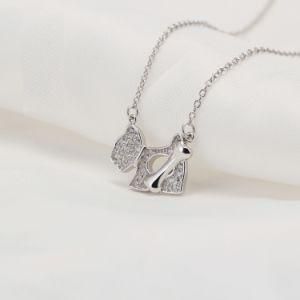 Eye in Sky Jewelry Fashion 925 Silver Necklace with CZ Cute Puppy Style Factory Wholesale Price