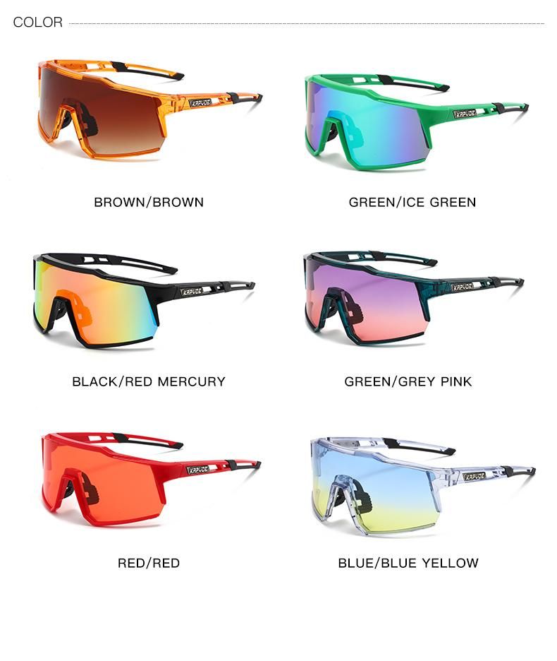 2021 Hot Selling Big Frame Sunglasses Cycling Outdoor Eyewear Windproof UV400 Sports Sun Glasses