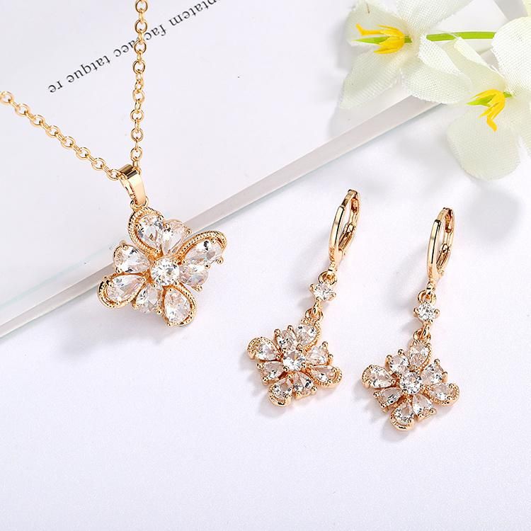Fashion Women Wedding Jewelry Set with 18K Gold Plating