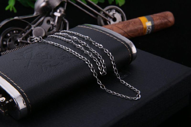 Jewelry Components Stainless Steel Shiny Embossed Extender Chain Necklace