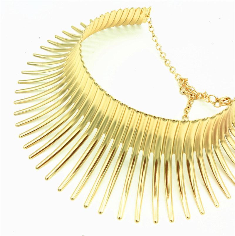 Wholesale Steel Round Jewellery Exaggerated Metal Collar Female Clavicle Chain Collar Necklace