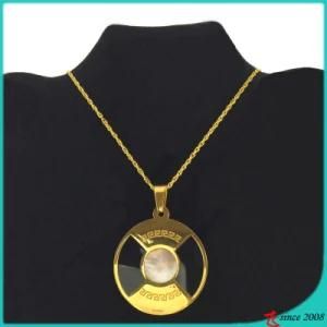 Large Gold Stainless Steel Plate Necklace for Man (FN16040907)