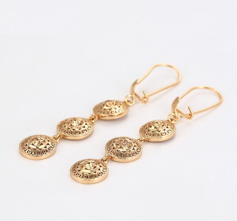 Wholesale New Design Unique Fashion 18K Gold Color Ball Shape Women′ S Eardrop Earrings