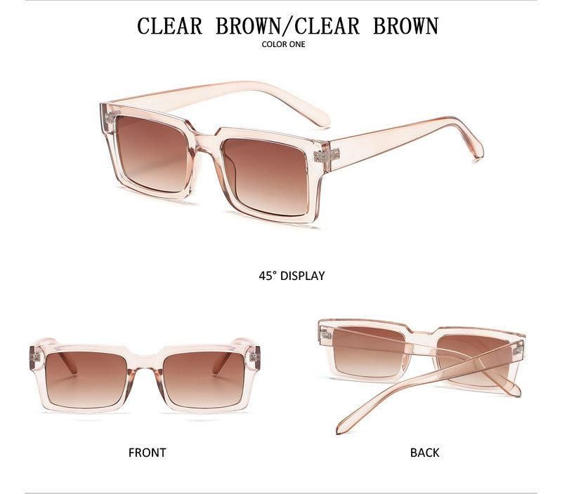 Women Hot Selling Wholesale Sun Glasses UV400 Lenses Colorful Shades Square Frame Trendy Fashion Sunglasses
