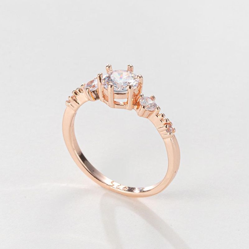 Hot Selling Diamond Ring Simple Micro Inlaid Fine Zircon Ring