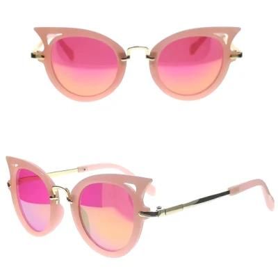 Cat Eye Mixed Material Kids Sunglasses