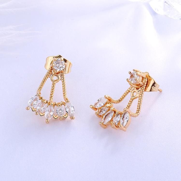 2020 Fashion Birthday Gift Fashion Gold New Model Fancy CZ Stud Earring