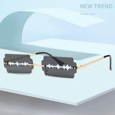 Shaped Sunglasses Creative Personalized Hollowed-out Lens Blade Glasses