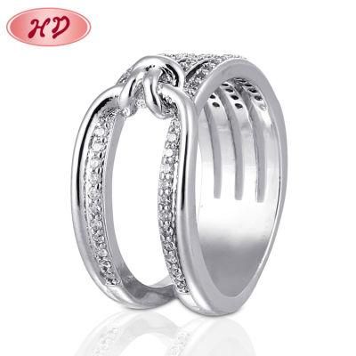 Popular Product Colored Jewelry Wedding Fine Delicate Rainbow Stacking Silver Engagement Rings