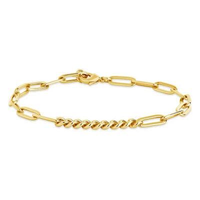 Manufacturer Customized Fashion Jewelry Non Discoloration High Quality Gold Plated Stainless Steel Non Discoloration Bracelet