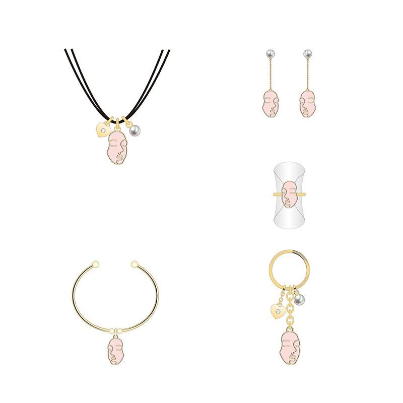 2020 Newly Good Pink Mask Design Jewelry Set