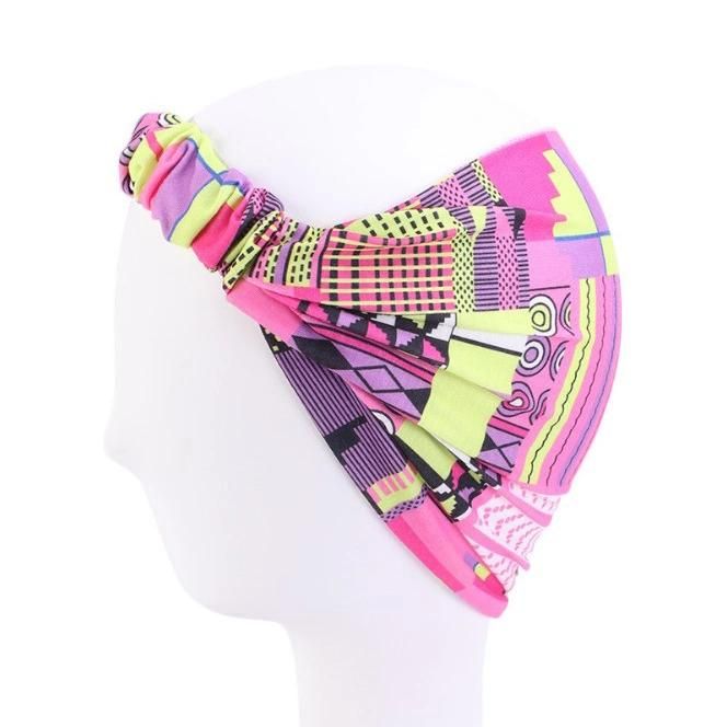 Sports Yoga Headband Absorbing and Anti-Perspiration Printed Wide Brim Head Band