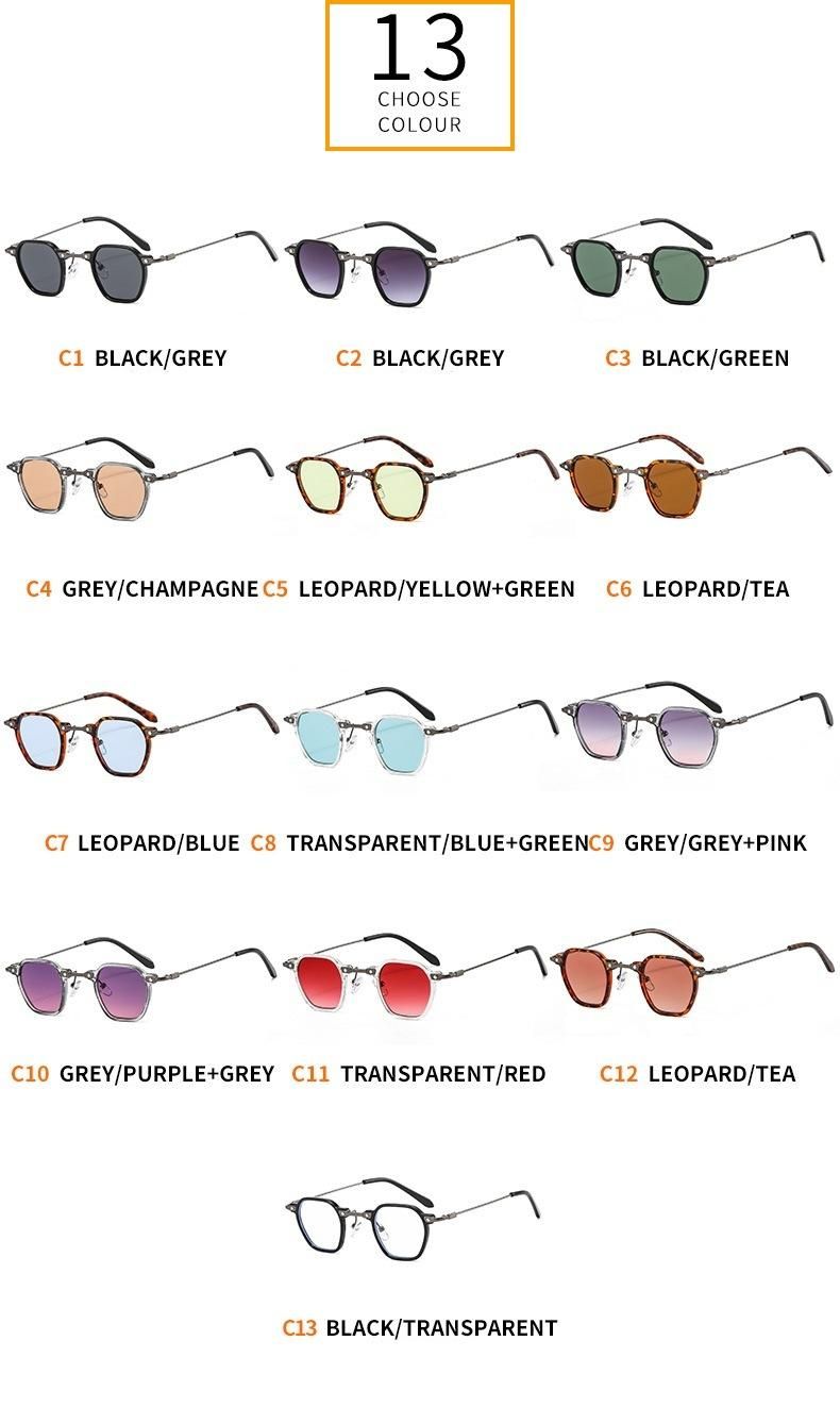 (13 color) ! ! ! Minimum Order Quantity Small Frame Personality Hip-Hop Custom Sunglasses