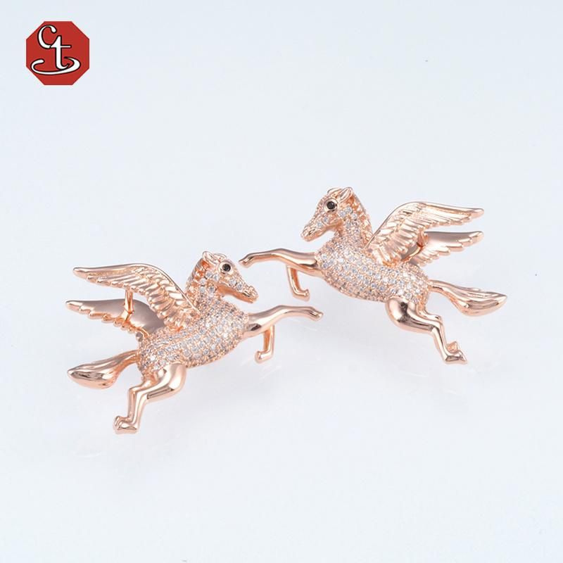 Special Fashion Accessories Jewelry 925 Sterling Silver with CZ Leopard Earrings