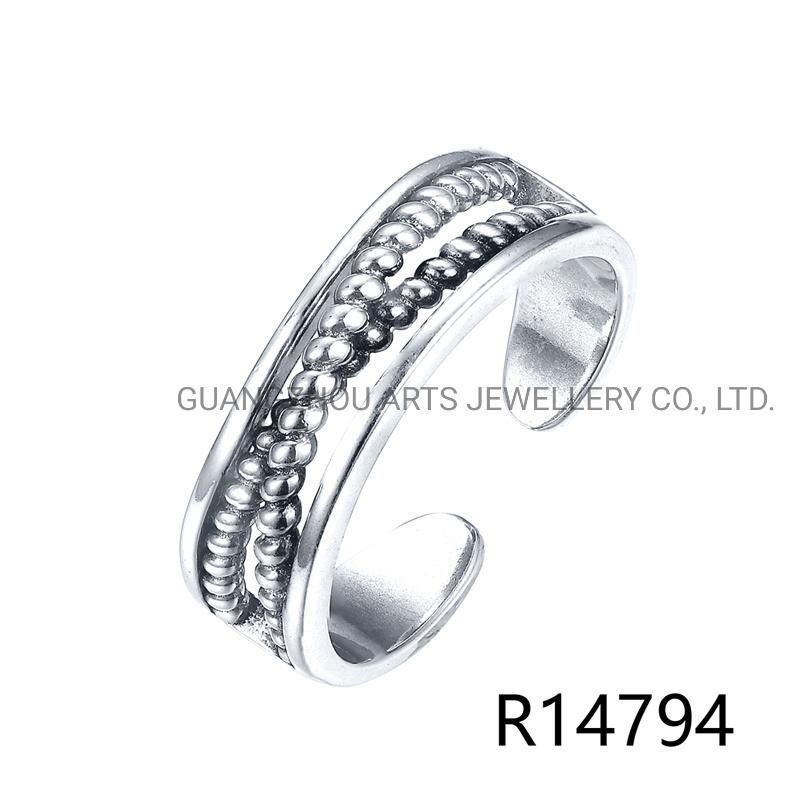 925 Sterling Silver Thai Fashion Retro Multi-Layer Winding Ring