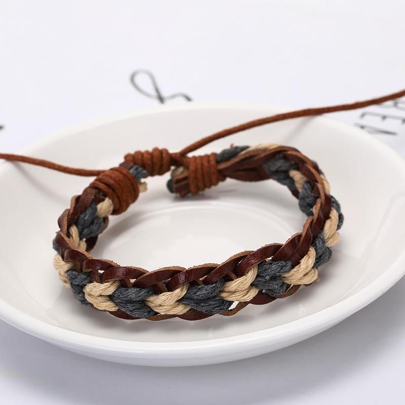 Factory Couples Color Cotton Woven Bohemian Ethnic Style Bracelet