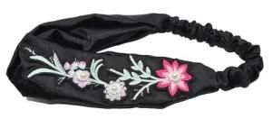 Women Girl Embroidery Flower Handmade Headbands Beading Bandanas Hair Accessories