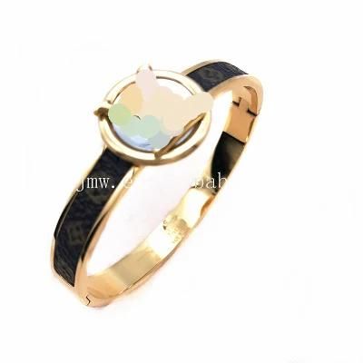 Three Colors Stainless Steel Fashion Jewelry 18K Bracelets Women Accessories Minimalist Cuff Bracelet Bangles