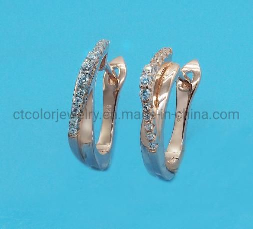 Vintage 925 Sterling Silver Earring Gold Earrings Design Gold Plated Custom Women Fashion Hoop Earrings Jewelry