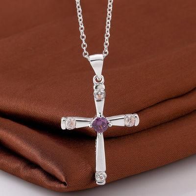 Fashion Delicate Silver Plated Cross Necklace Christian Jewelry for Np-K-Lknspcn656