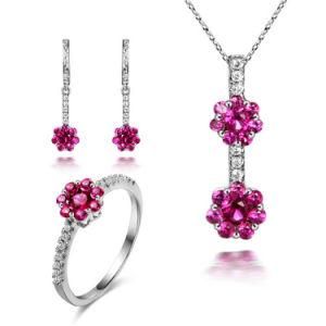 Elegant Lady Fashion Luxury Flower Designed Jewelry Set
