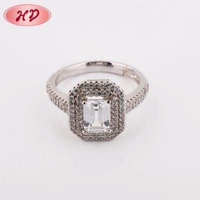 New Fashion Stainless Steel Silver 18K Gold Plated Finger Wedding Rings