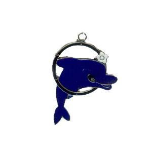 Metal Dolphin Shaped Pendant (PD046)