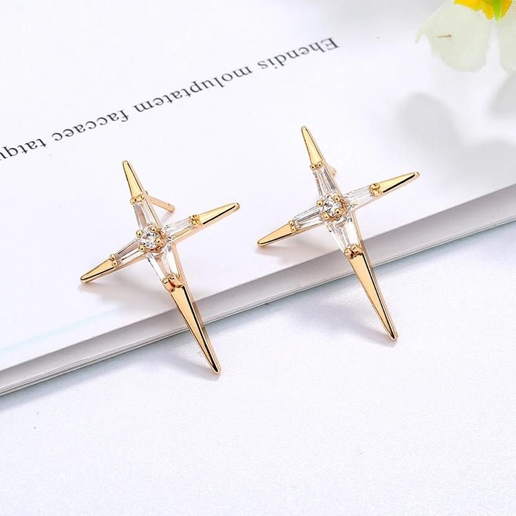 HD Fashion 18K Rose Gold Handmade Jewelry Stud Earrings Jewelry for Women