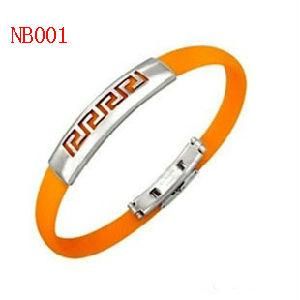 316L Fashion Stainless Steel Silicone Bracelet Nb001