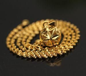Wish Blast Transfer Necklace 24K Hollow Hydrangea Pendant Necklace Simplicity Women Gold Necklace
