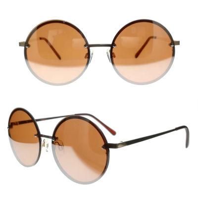 Round Shape Big Frame Metal Sunglasses