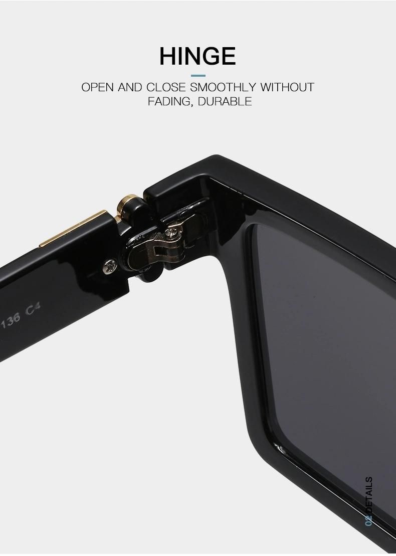 Fashion Sunglasses European and American Big Frame Sunglasses Retro Frame Long Face Sunglasses Women Bright Black Glasses