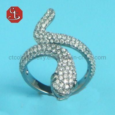 Snake Pave CZ Ring Europe Style Glam Fashion Good Jewelry For Women 2020 Gift In 925 Sterling Silver