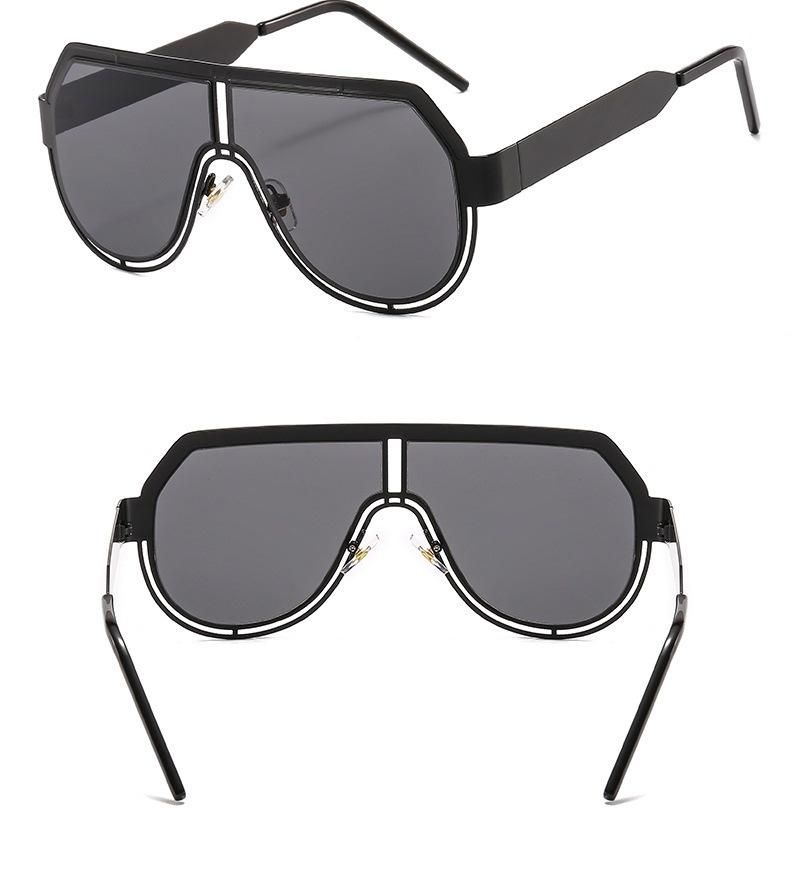 Hot Selling Wholesale Metal One-Piece Big Frame Sunglasses