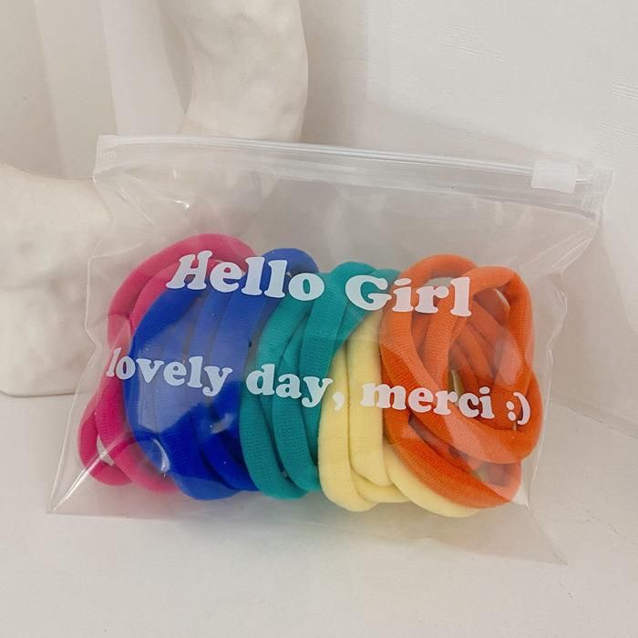Elastic Hair Band Lovely Solid Rubber Bands Female Hair Accessories