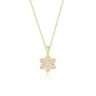 Minimalist Personalized Christmas Gift Hypoallergenic Winter Snowflake Necklace Design