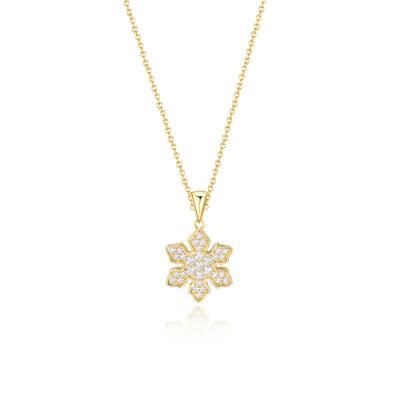 Minimalist Personalized Christmas Gift Hypoallergenic Winter Snowflake Necklace Design