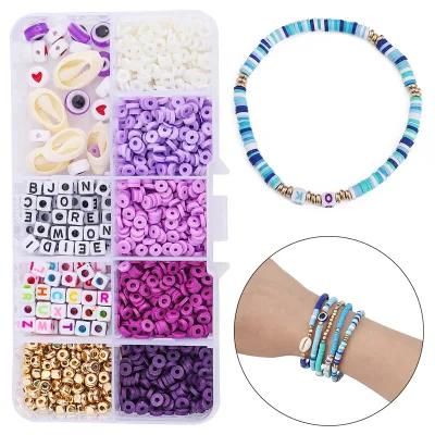 Letter Beads Flat Round Clay Spacer Beads Clay Beads for DIY Jewelry Making Bracelets Necklace Earring Kit Jewelry Accessories