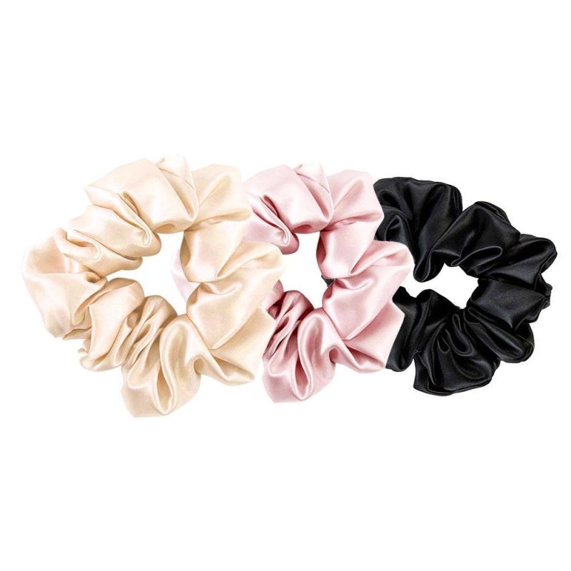 Non-Toxic 6A Top Grade Accept Custom Labels Large Size Silk Scrunchy