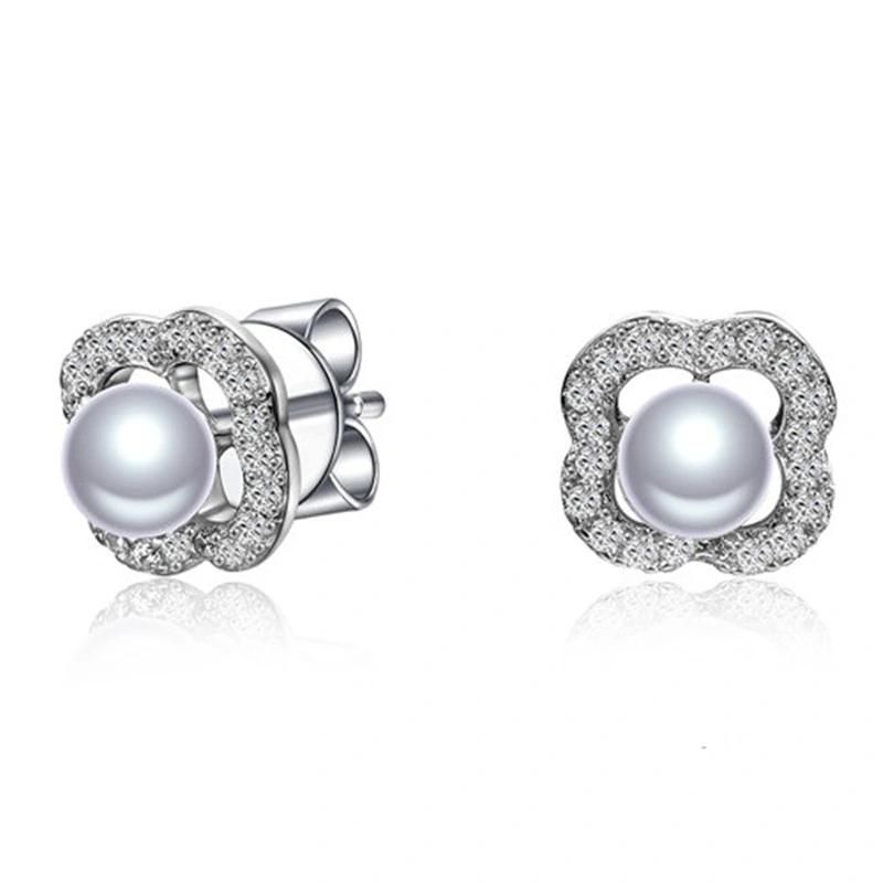 925 Silver Sun Shape Pearl Earring for Girls