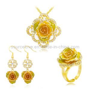 24k Gold Rose Earring / Necklace / Ring (YT053)