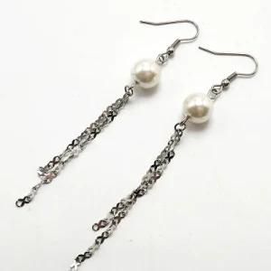 Fashion Accessories Jewelry Stainless Steel Silver Pearl Earring