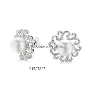 Fashion/Creative/Pearl&#160; Zircon Earrings/Factory Jewelry