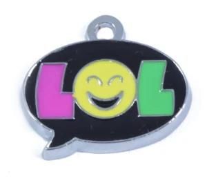 Metal Smile Letter Enamel New Design Pendant Charms